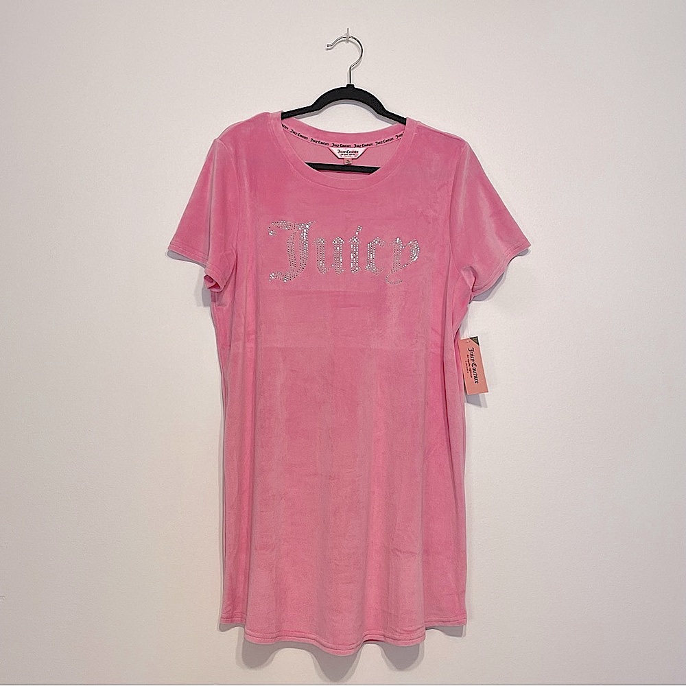 NWT Juicy Couture Pink Velour Lounge Dress